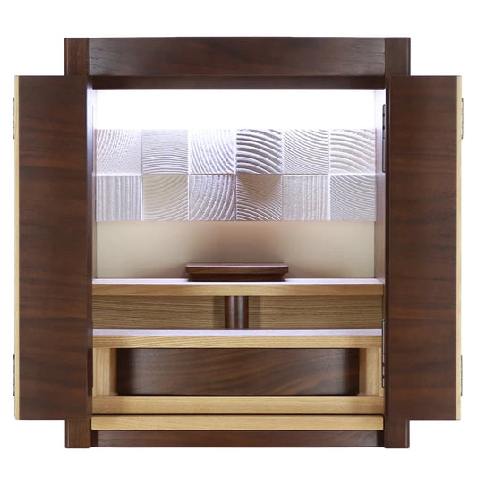 デザイナーズ仏壇 リスン ウォールナット・タモ 16号メイン画像01