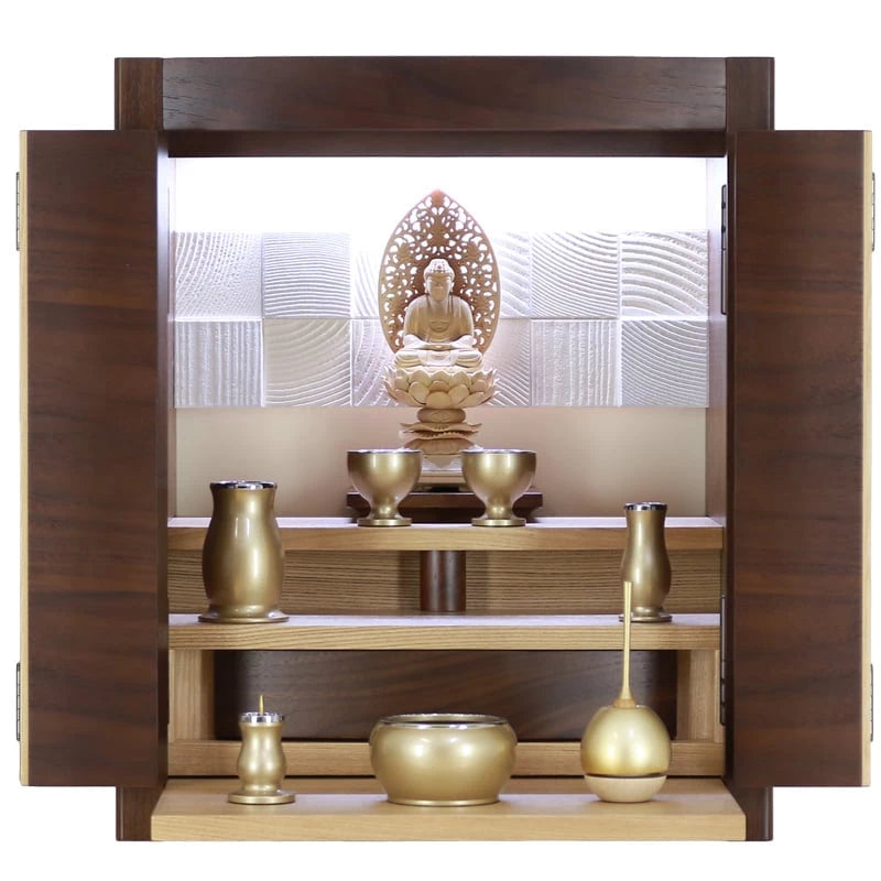 デザイナーズ仏壇 リスン ウォールナット・タモ 16号メイン画像02