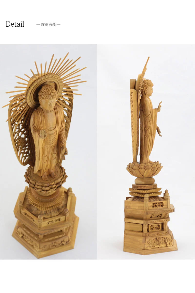 仏像の詳細サイズ・当仏像に合うお仏壇のサイズについて