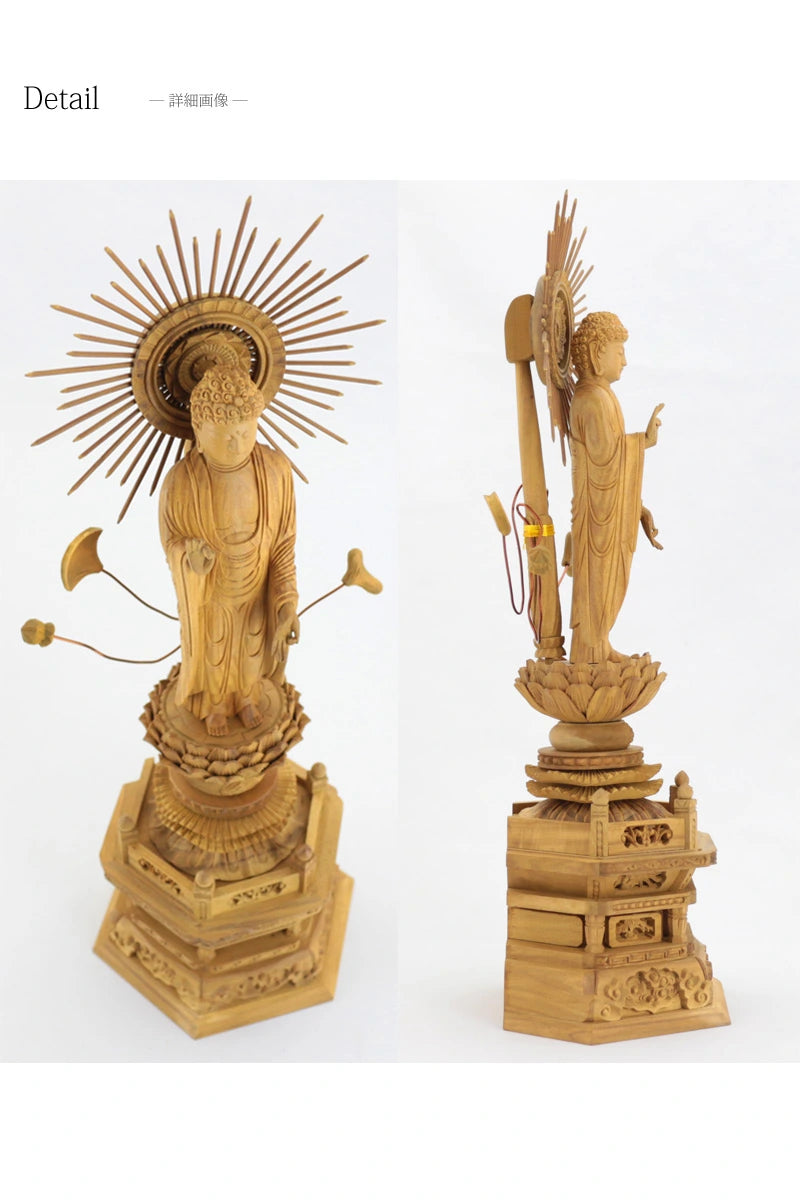 仏像の詳細サイズ・当仏像に合うお仏壇のサイズについて