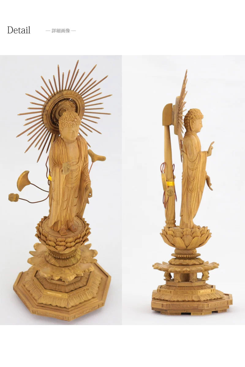 白檀仏像 八角台座 東立弥陀【浄土真宗大谷派】 | 本尊・脇侍の通販