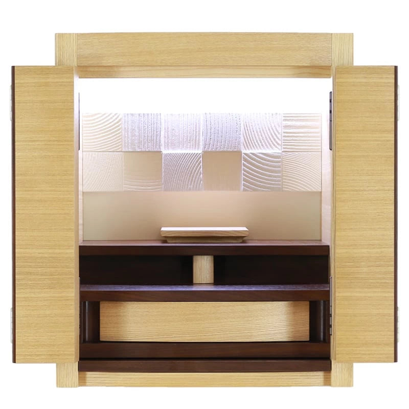 デザイナーズ仏壇 リスン タモ・ウォールナット 16号メイン画像01