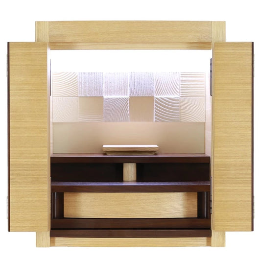 デザイナーズ仏壇 リスン タモ・ウォールナット 16号メイン画像01