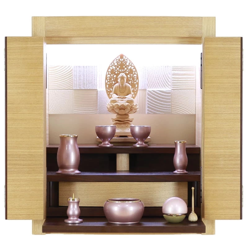 デザイナーズ仏壇 リスン タモ・ウォールナット 16号 | お仏壇の通販