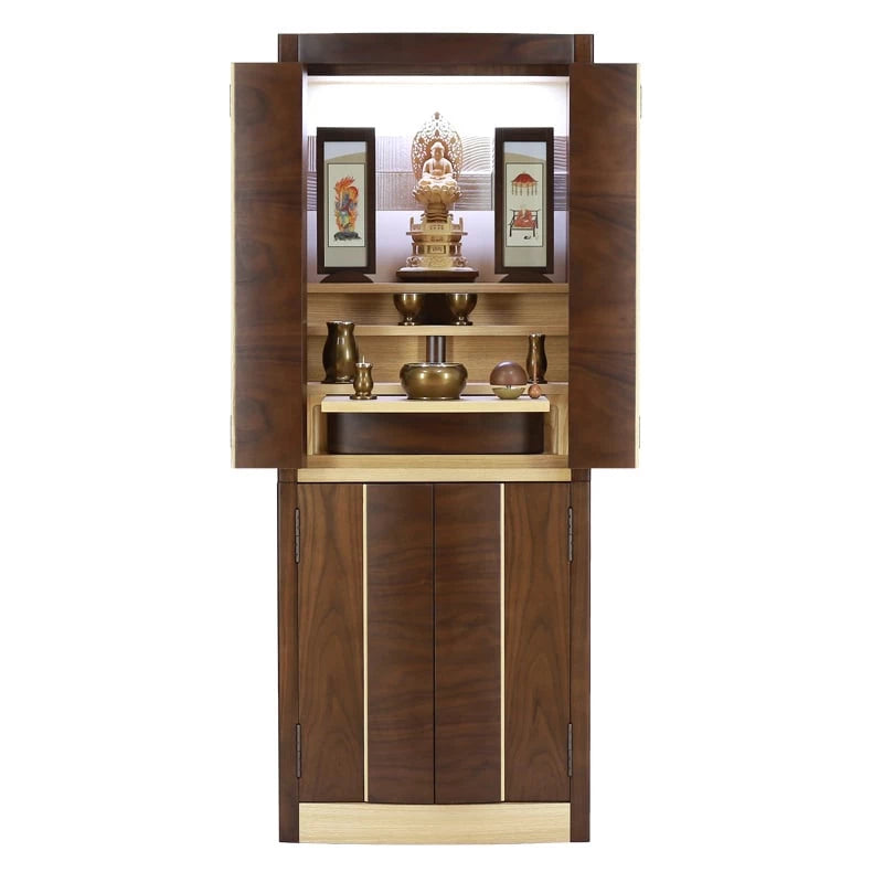 デザイナーズ仏壇 リスン ウォールナット・タモ フロアタイプメイン画像02
