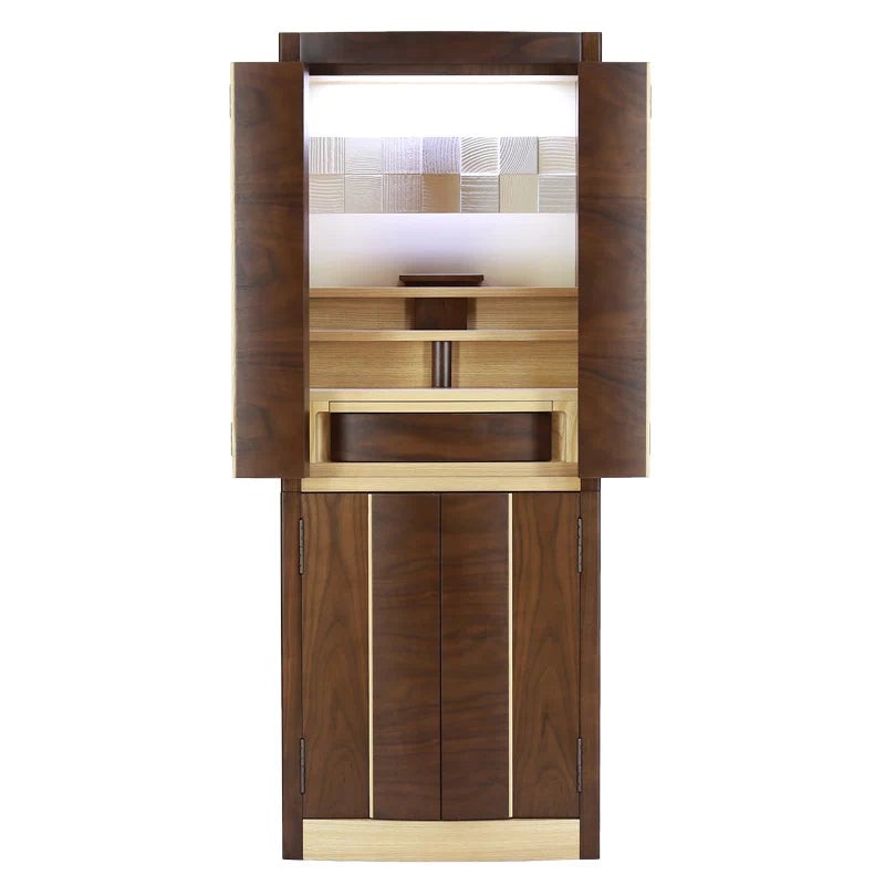 デザイナーズ仏壇 リスン ウォールナット・タモ フロアタイプメイン画像01