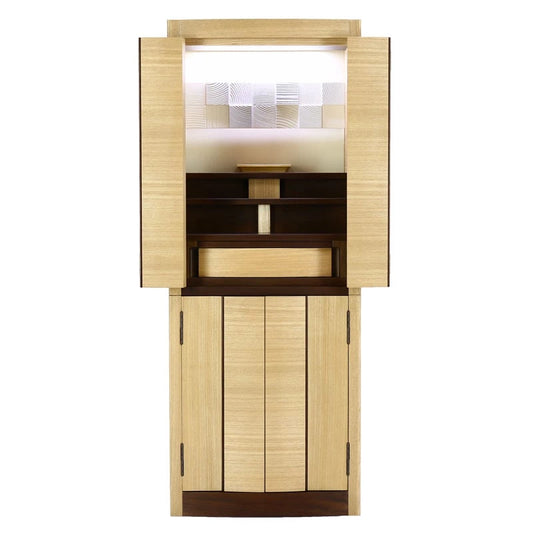 デザイナーズ仏壇 リスン タモ・ウォールナット フロアタイプメイン画像01