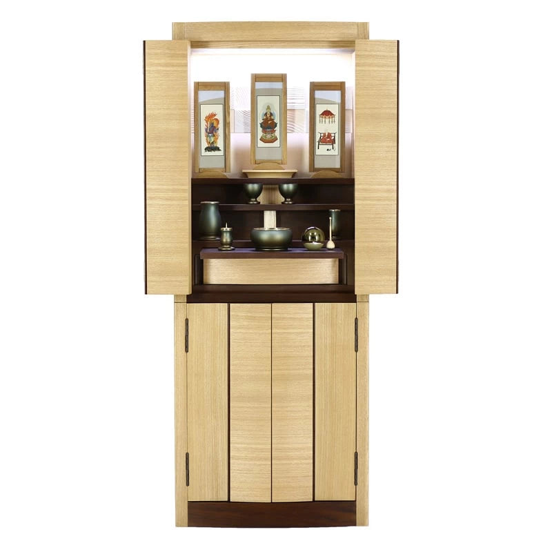 デザイナーズ仏壇 リスン タモ・ウォールナット フロアタイプメイン画像02
