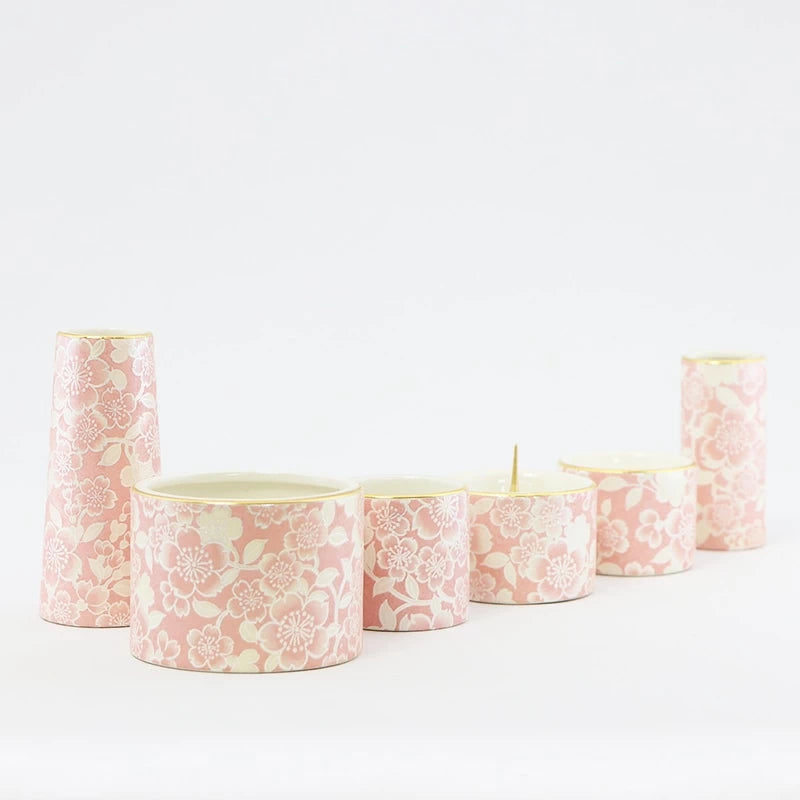 美濃焼仏具 花むすび 丸型香炉 桜メイン画像01