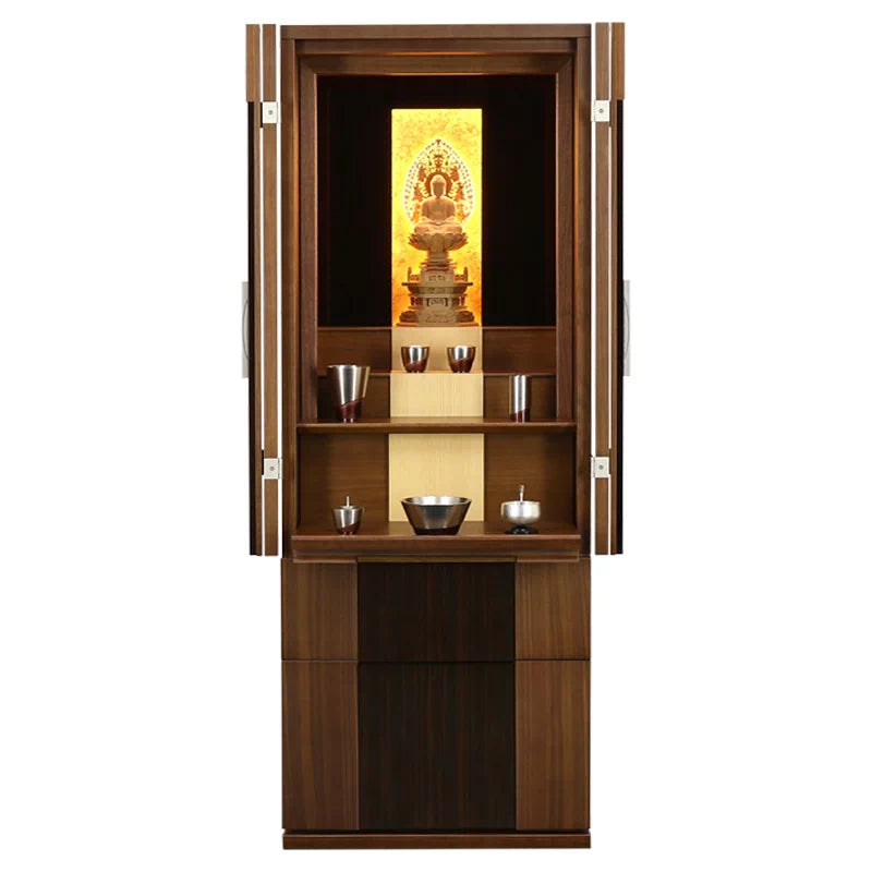 モダン仏壇 伝心 ウォールナット フロアタイプメイン画像02