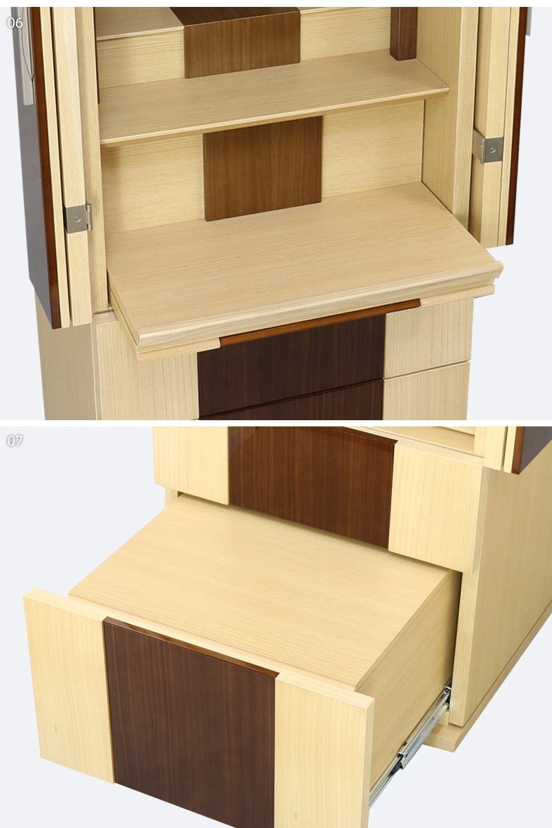 モダン仏壇 伝心 ナチュラル フロアタイプの詳細部分の下部拡大画像をご覧ください。