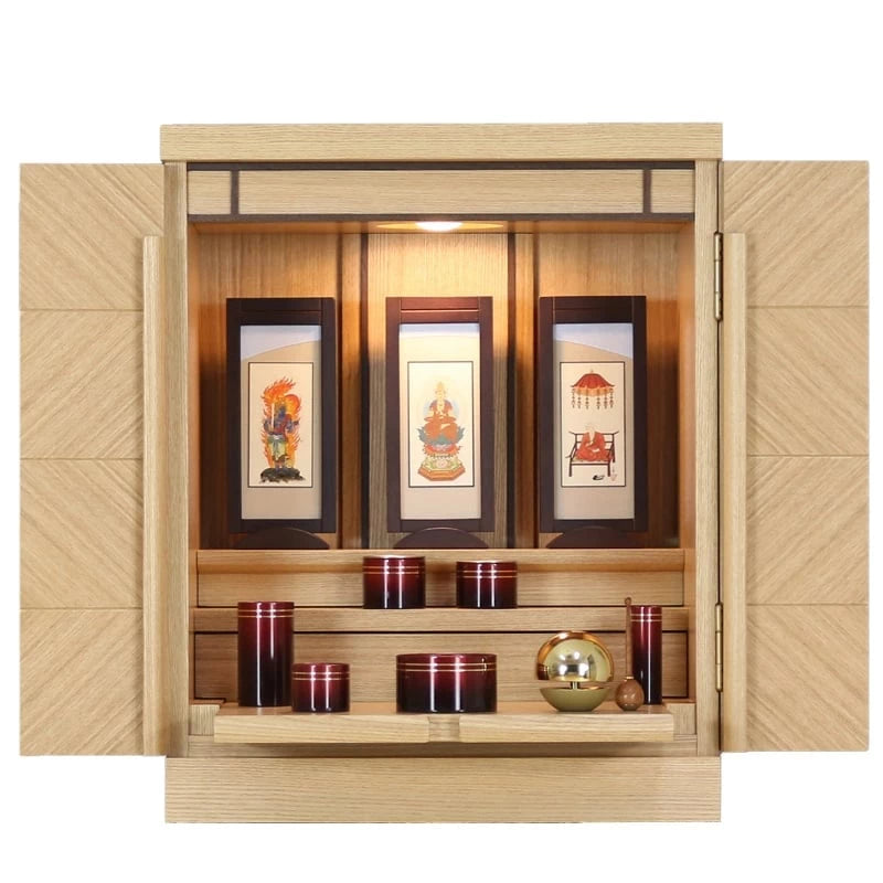 モダン仏壇 ベータ市松 ナチュラルメイン画像02