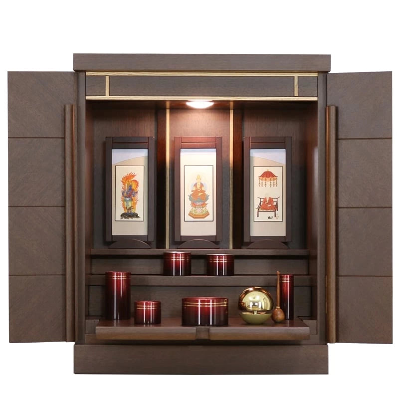 モダン仏壇 ベータ市松 ウォールナットメイン画像02