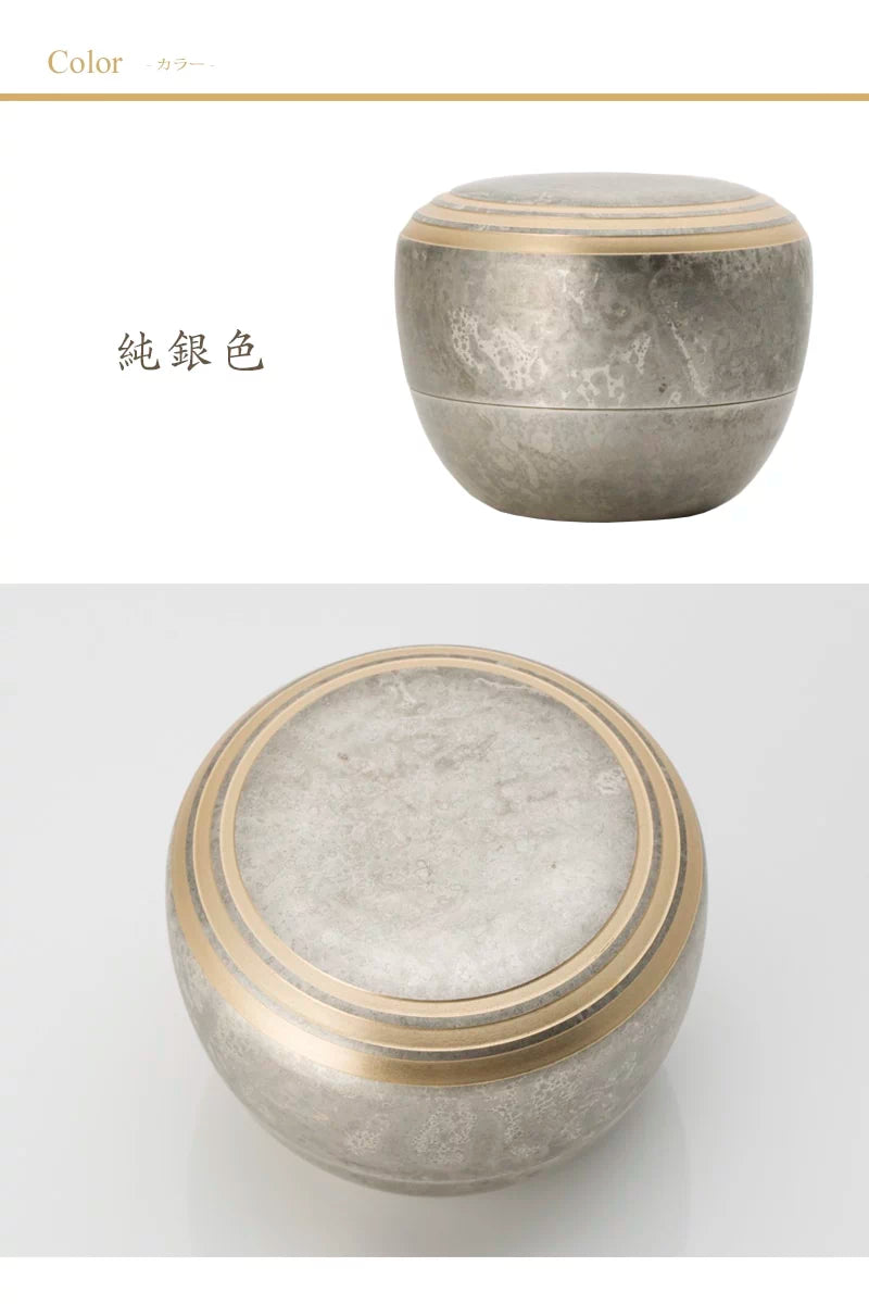 ミニ骨壺 「カナタ　純銀色」 の商品画像1枚目