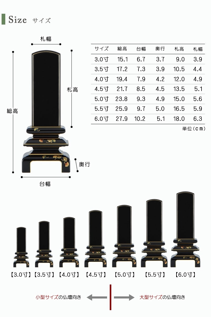 高野位牌 都 面粉 裏金 | お位牌の通販 | インテリア仏壇 ルミエール