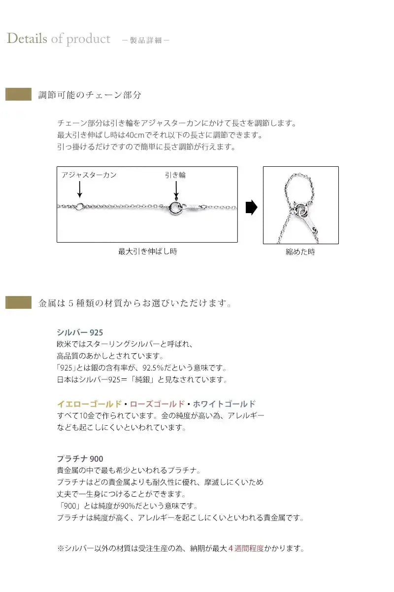 遺骨ペンダント ノーブルの製品詳細。