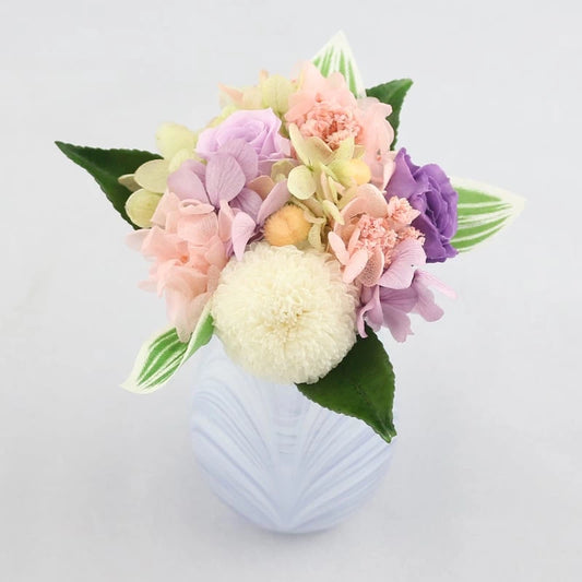 仏壇用 プリザーブドフラワー フルール パープルメイン画像01