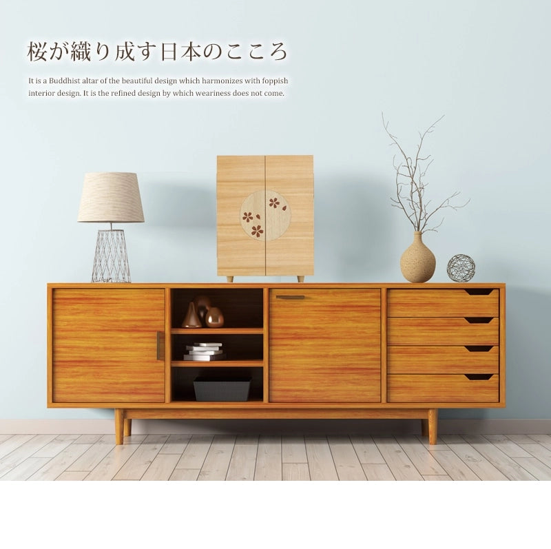 夢SO桜をリビングのサイドボードに設置したイメージ