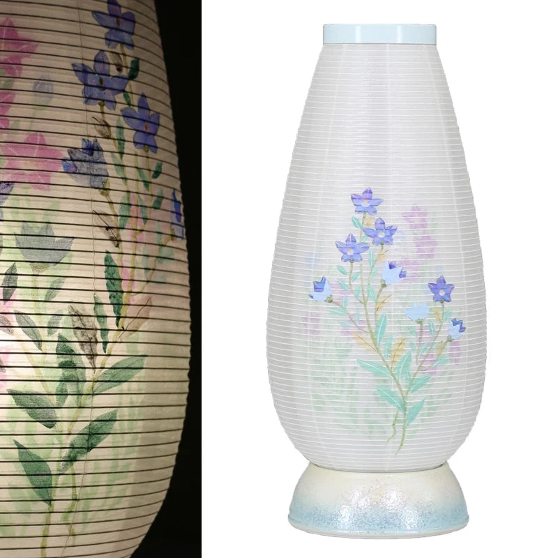 創作盆提灯 宝珠灯 やわらぎ ラスターブルーメイン画像01