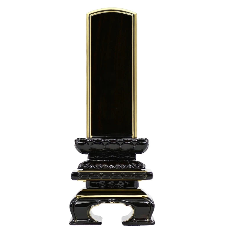 会津唐木漆位牌 上京型千倉 吹蓮華 黒檀メイン画像01