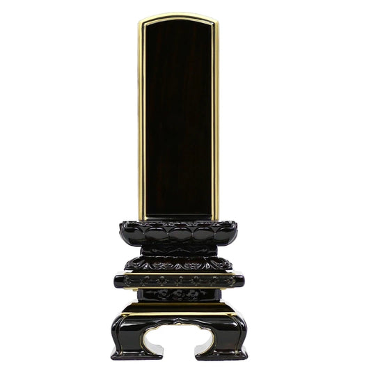 会津唐木漆位牌 上京型千倉 吹蓮華 黒檀メイン画像01