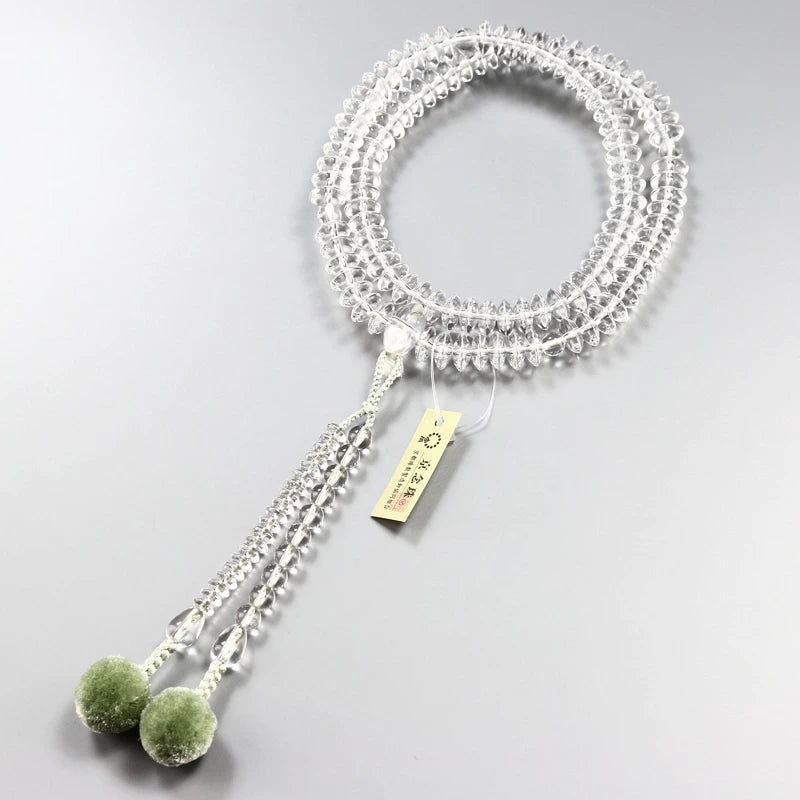 女性用本式念珠 天台宗 水晶 共仕立メイン画像01