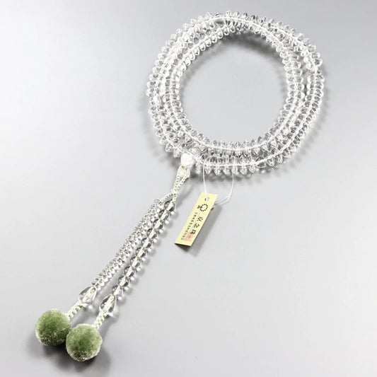 女性用本式念珠 天台宗 水晶 共仕立メイン画像01
