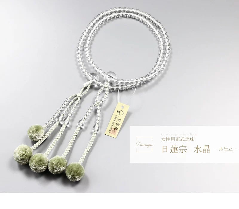 女性用本式念珠 水晶 日蓮宗の商品画像1枚目
