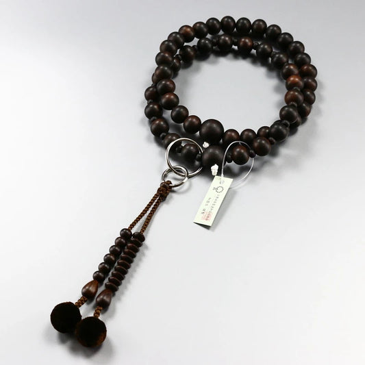 男性用本式念珠 浄土宗 縞黒檀 共仕立メイン画像01