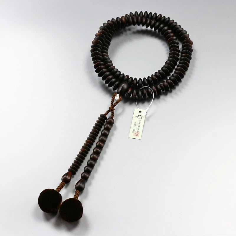 男性用本式念珠 天台宗 縞黒檀 共仕立メイン画像01