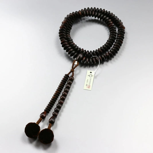 男性用本式念珠 天台宗 縞黒檀 共仕立メイン画像01