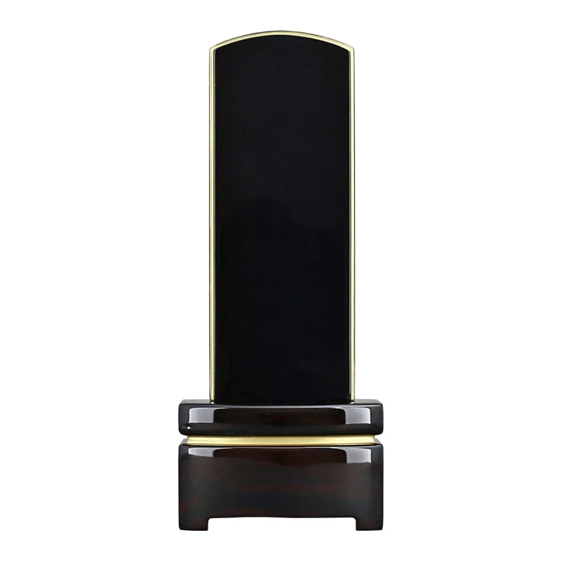 シンプル唐木位牌 黒檀 鏡面仕上げメイン画像01