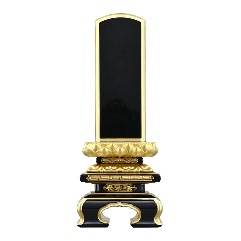 会津塗位牌 上京型千倉 吹蓮華 裏金 呂色仕上げメイン画像01