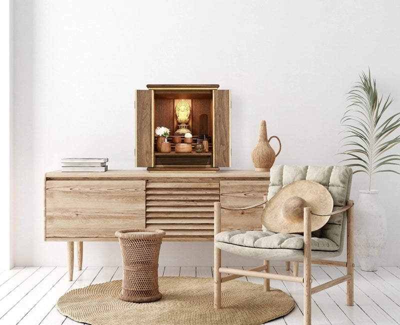 家具調仏壇 くるみと栗 16号の設置イメージ