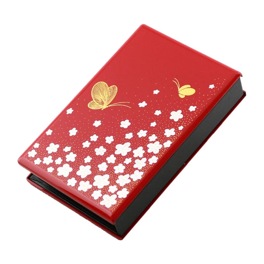 携帯位牌 マインドアルテ 「花と蝶 朱」メイン画像01