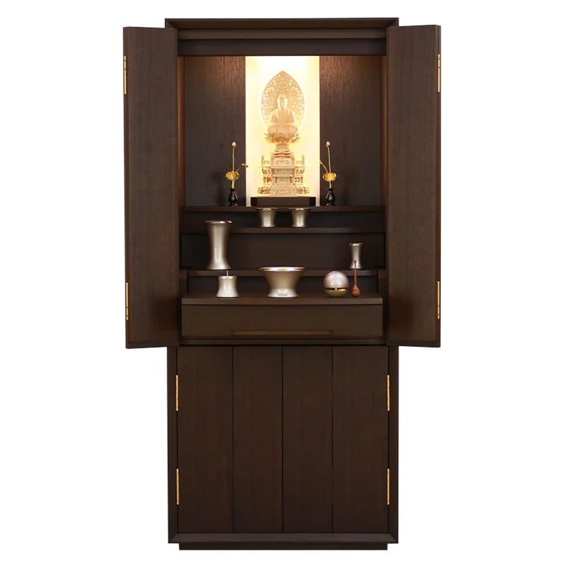 モダン仏壇 月箔 ウォールナット 38号 ワイドタイプ | お仏壇の通販
