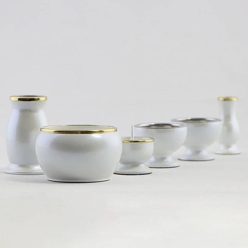 モダン仏具セット アルミムクmini ホワイトメイン画像01