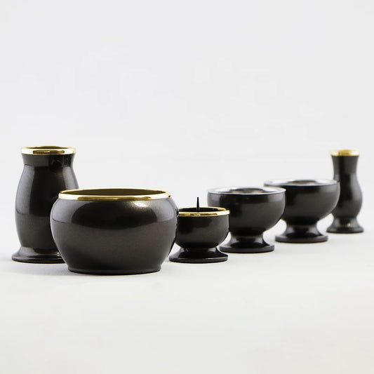 モダン仏具セット アルミムクmini シルバーグレーメイン画像01