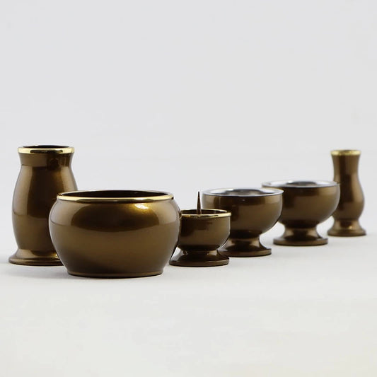 モダン仏具セット アルミムクmini ライトブラウンメイン画像01