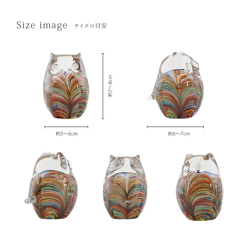 いのりのオブジェふくろうのサイズイメージ