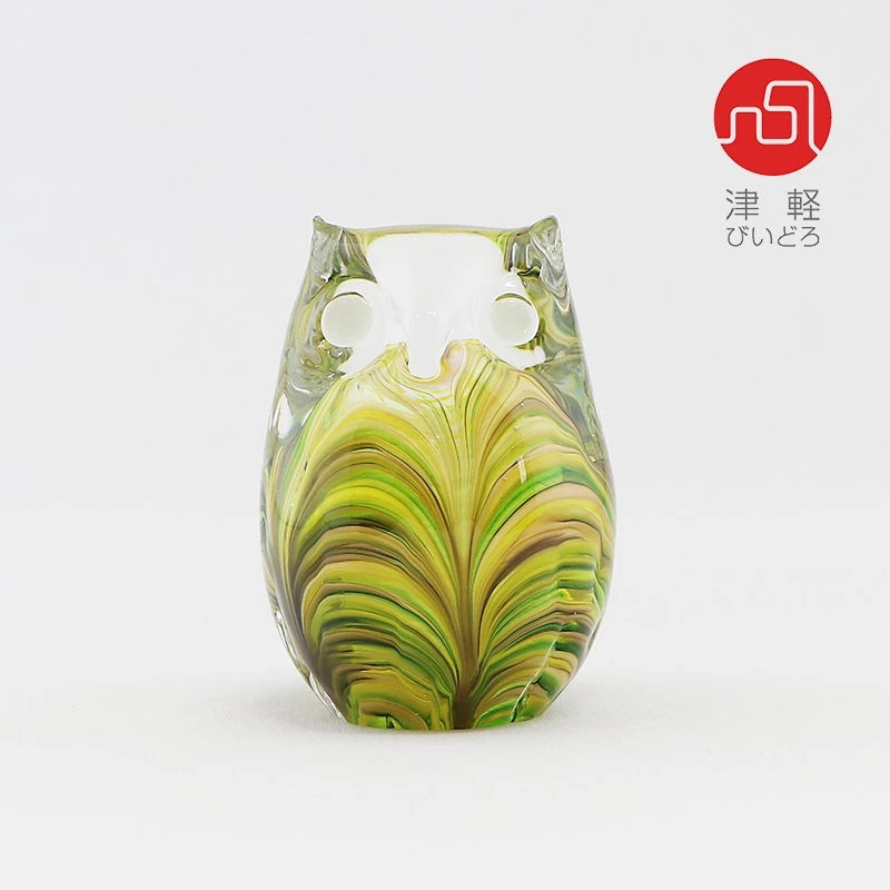 いのりのオブジェ ふくろう minori 津軽びいどろ謹製メイン画像01