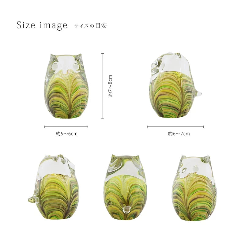 いのりのオブジェふくろうのサイズイメージ