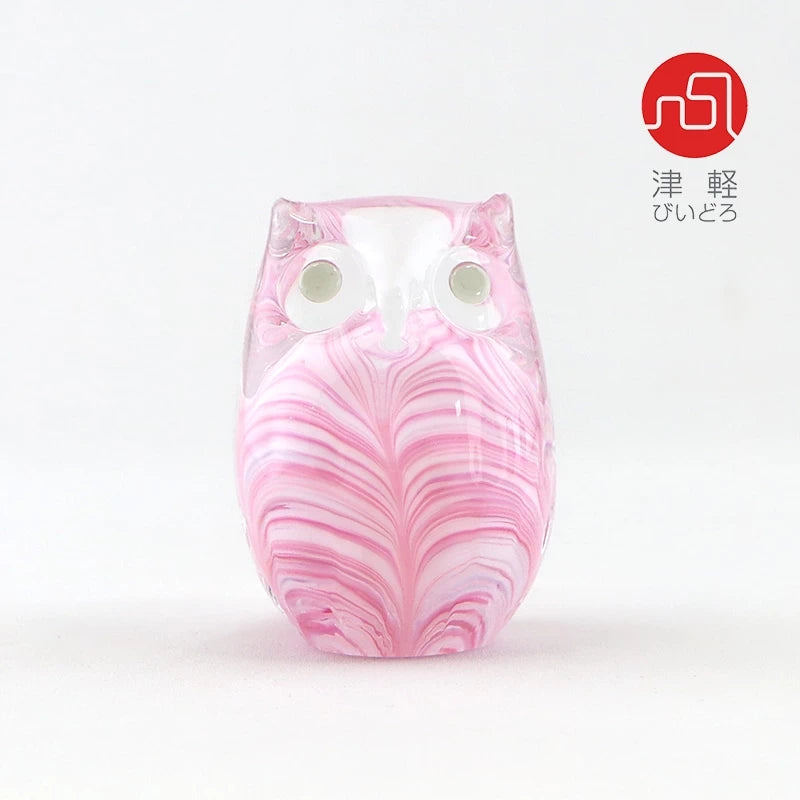 いのりのオブジェ ふくろう sakura 津軽びいどろ謹製メイン画像01