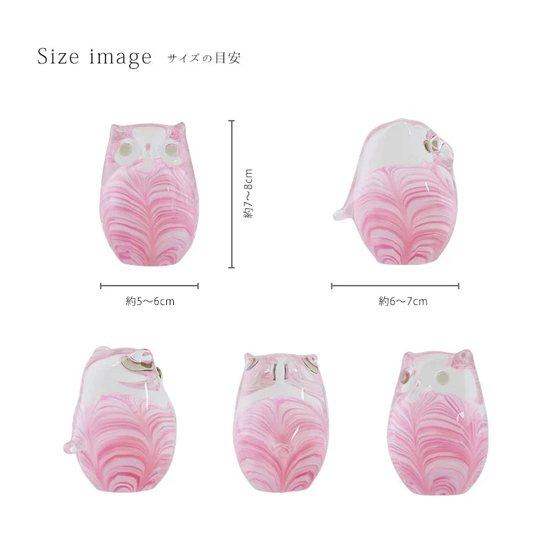 いのりのオブジェふくろうのサイズイメージ