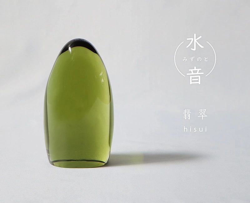 ガラス位牌「水音」　翡翠のトップ画像