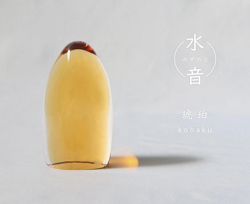 ガラス位牌「水音」　琥珀のトップ画像