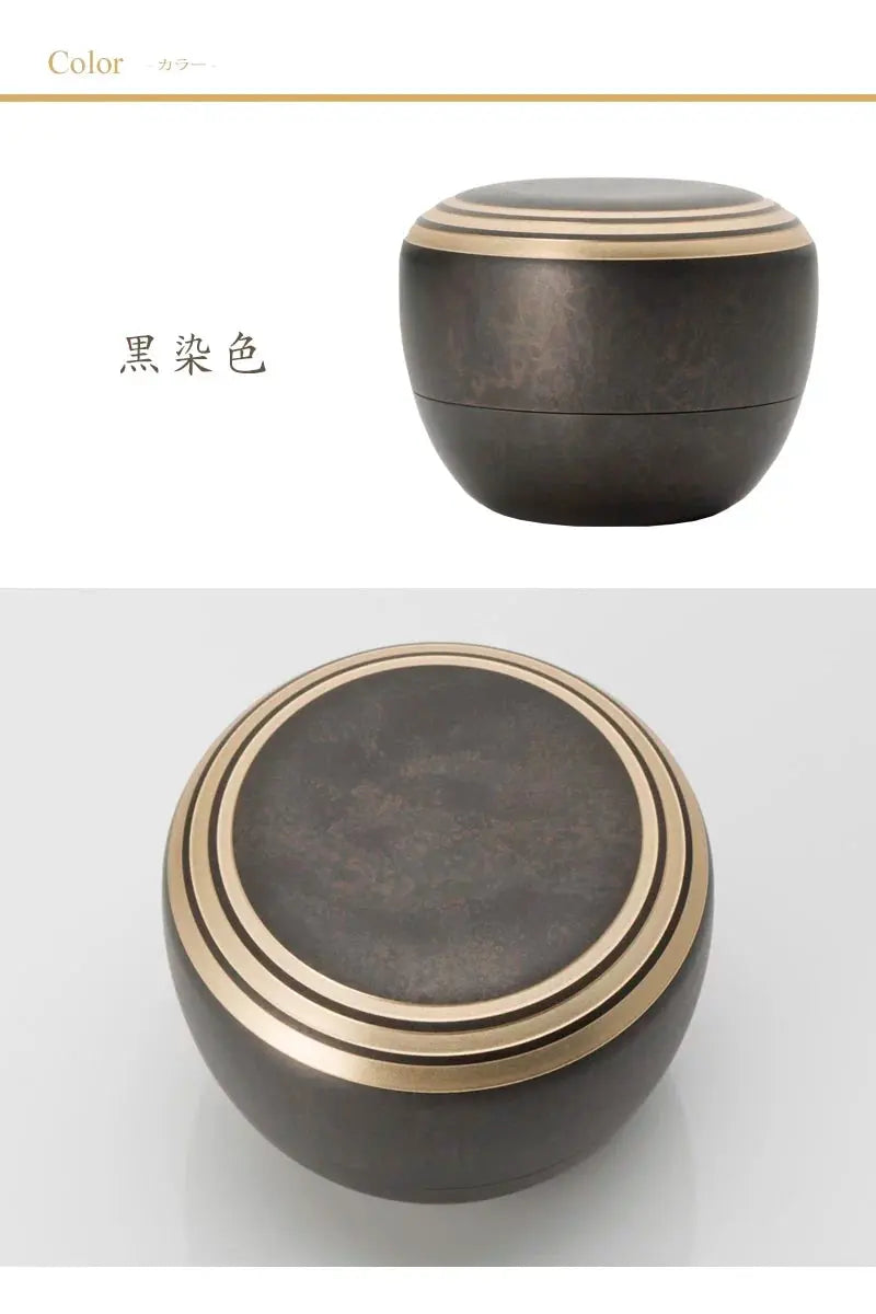 ミニ骨壺 「カナタ　黒染色」 の商品画像1枚目