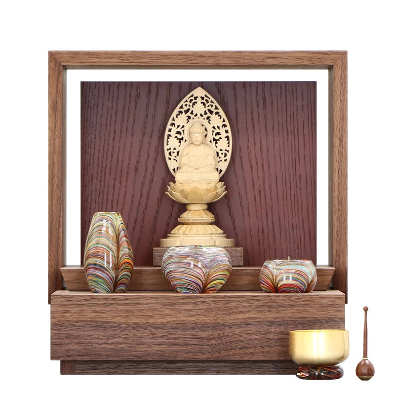 ミニ仏壇 KAKOI  ウォールナット×海老茶メイン画像02