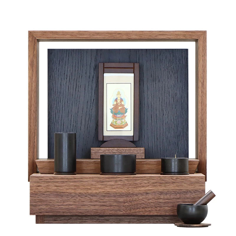ミニ仏壇 KAKOI ウォールナット×墨黒色 | お仏壇の通販 | インテリア