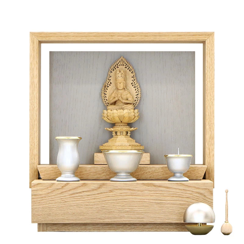 ミニ仏壇 KAKOI オーク×錫色 | お仏壇の通販 | インテリア仏壇 ルミエール